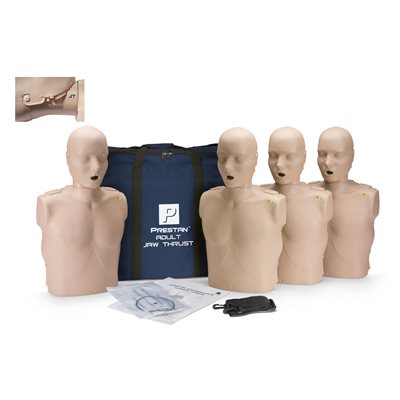 PRESTAN® Professional Adult Jaw Thrust Manikin with CPR Feedback - Medium Skin (Pkg of 4)