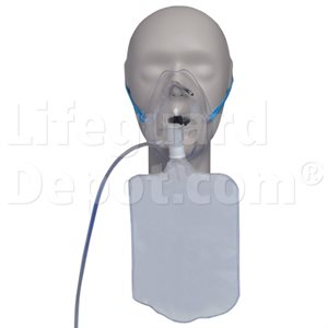 Oxgen Non-Rebreathing Mask with bag and tubing - Adult