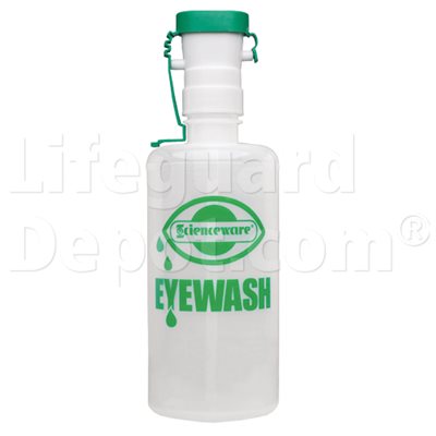 Eyewash Station with empty Eyewash Bottle