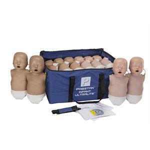 PRESTAN® Ultralite Infant Manikin with CPR Feedback - Diversity-6 Medium Skin-6 Dark Skin (Pkg 12)