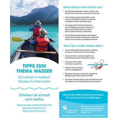 Tipps zum thema wasser / Sicherheit in kaltem Wasser (100er-Pkg)